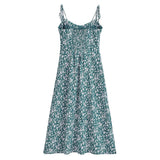 Women Dresses Summer Retro Long Sling Dress (Xds0414)
