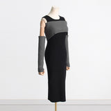 Women Dresses Spring Slim-Fitting Dress Knitted Dress (Qymy0409)