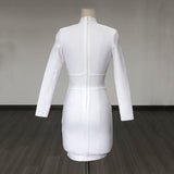 Women's Evening Dress Bandage Dress Button Hip Skirt