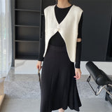 Women Knitted Skirt Autumn and Winter Long Skirt