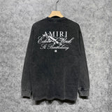 Amiri Long Sleeve Shirt Vintage T Shirt Washed and Worn Vintage Long Sleeve T-shirt