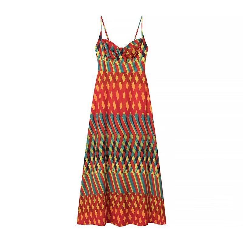 Women Dresses Summer Sling Dress Backless Sexy Dress (Xds0414)