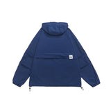 Unisex Jacket Waterproof Exercise Hooded Coat Men and Women Couple Loose Top Jacket