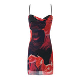 Women Dresses Summer Mesh Sling Dress Backless Sexy Skirt (Xds0414)