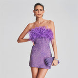 Women Dresses Sexy Backless Tassel Dress Hip Skirt (Zns0409)