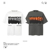 American vintage street T-shirt pure cotton retro men's and women's summer loose