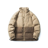 Unisex Winter Cotton Coat Camouflage Pocket Stitching down Jacket Vintage down Jacket