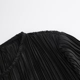 Women Dress Black Pleated Dress Female Autumn Winter Long Dress