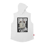 Men Vest Hooded Vest Retro Hip Hop Casual Sleeveless T-shirt Men and Women