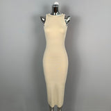 Women Dresses round Neck Sleeveless Dress Sexy