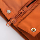Unisex Winter Cotton Coat Three-Dimensional Pocket Decoration Tooling down Jacket Retro Solid Color down Jacket