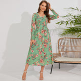 Women Date Dress Autumn and Winter round Neck Dress