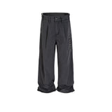 MIJKO Men's Vintage Pants MIJKO Design Trousers Men's and Women's Straight Embellished Casual Pants