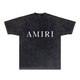 Amiri T-shirt Washed and Worn Retro Short Sleeve T-shirt