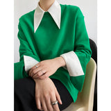 Women T Shirt Spring Long Sleeve T-shirt Women's Loose Leisure Cotton round Neck Top