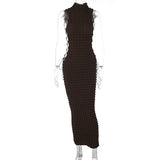 Women Dresses Summer Slim Hollow Sleeveless Dress