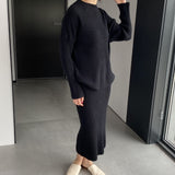Women Knitted Two-Piece Set Autumn and Winter Suit Skirt Z822