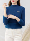Women Knitted Pullover Autumn and Winter Turtleneck Thermal Sweater Sweater