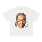 Asap Rocky Hoodie ASAP ROCKY Printed Short Sleeve T-Shirt Men's Long Sleeve