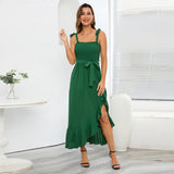 Women Date Dress Summer Sexy Backless Spaghetti Straps Dress