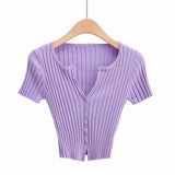 Women Sweater Knit Wear Vintage Knitted Cardigan Women's V-neck Top