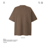 American vintage street T-shirt pure cotton retro men's and women's summer loose