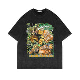 Washed and old short-sleeved T-shirt short-sleeved