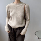 Women Winter Knitted Sweater Long Sleeve Thick Knitwear 8t7196