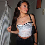 Women Tops Spring Slim-Fitting Lace Suspenders