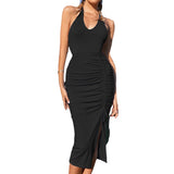 Women Dress Summer Sexy Backless V-neck Dress
