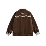 Unisex Jacket Spring and Autumn Casual Jacket Corduroy Turn-down Collar Coat