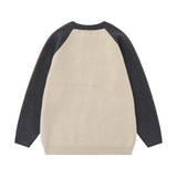 Unisex Sweater Autumn Jacquard Color Matching Letters Sweater