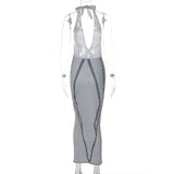 Women Dresses Spring Sexy V-neck Backless Dress