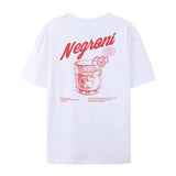 Negroni Women Back Print Retro Style T-Shirts Cocktail Drink