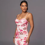 Women Dresses Summer Slim Fit Long Dress Sling Dress