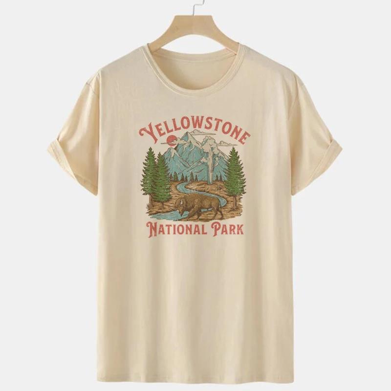 National Park Graphic Shirt Oversized Vintage Mountain