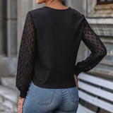 Women Knitted Sweater Autumn Black Long-Sleeved Knitted Top