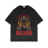 Washed and old short-sleeved T-shirt retro high street loose cotton