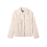 Women Jacket Winter Casual Imitation Lamb Wool Thick Loose Double-Sided Jacket