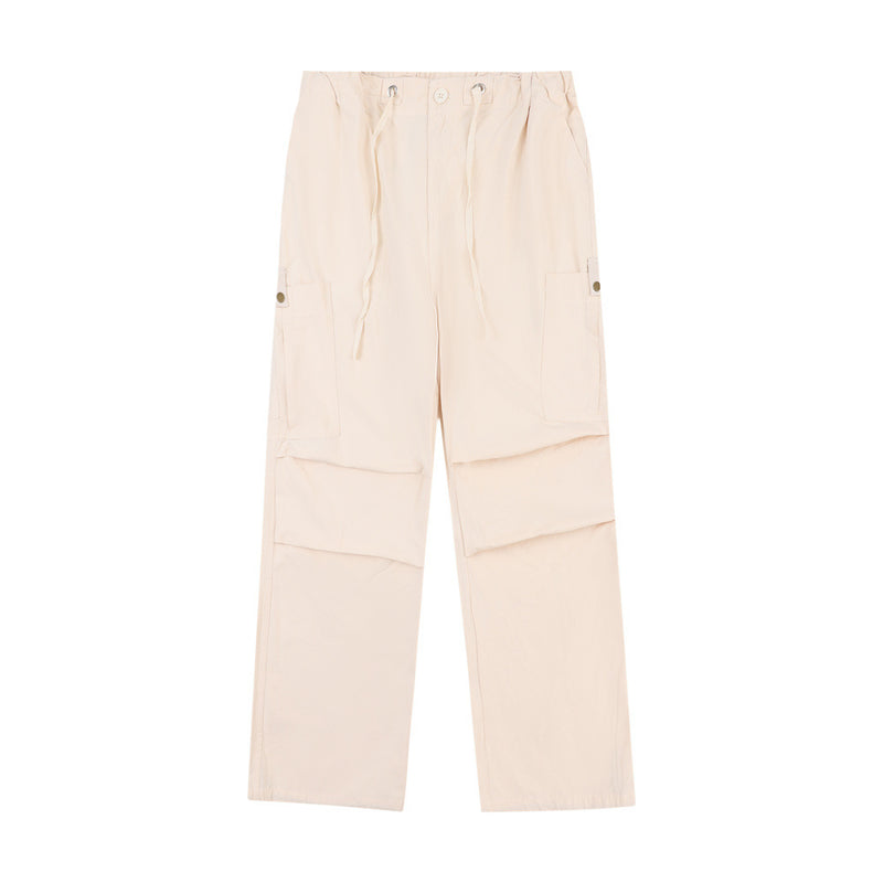 Men Sweatpants Quick-Drying Pleated Exercise Casual Pants Loose Solid Color