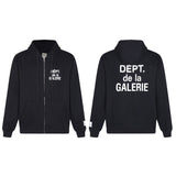 Gallery Dept Hoodie Alphabet Slogan Cardigan Hooded Sweater