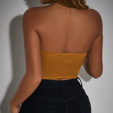 Women Party Tops Navel-Exposed Backless Underwaist