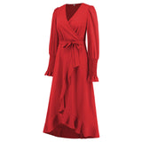 Women Date Dress V-neck Dress Formal Dress