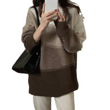 Women Knitted Pullover Autumn and Winter Sweater Knitted Crew Neck Top