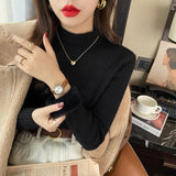 Women Knitwear Autumn and Winter Turtleneck Slim Knit Bottoming Shirt