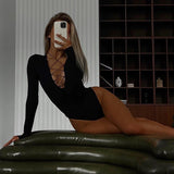 Women Jumpsuit Autumn Hollow Slim Jumpsuit