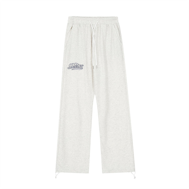 Men Sweatpants Embroidered Letter Casual Pants Men Loose Straight Trousers