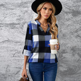 Beth Dutton Wardrobe Spring Plaid Shirt Loose Pullover Long Sleeve Top