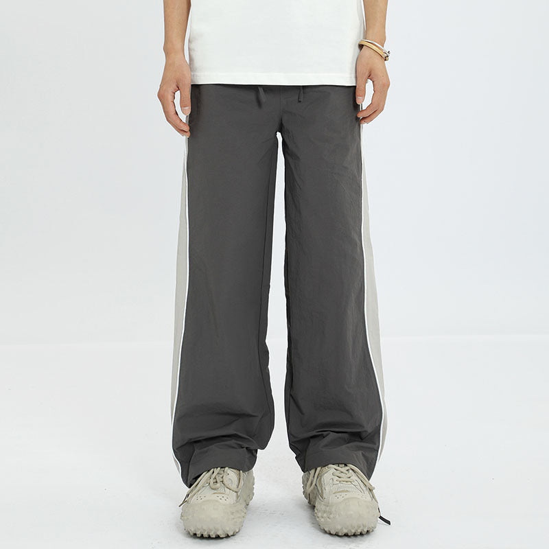 Women Sweatpants Retro Workwear Sweatpants Men and Women Loose Wide-Leg Casual Pants