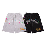 Gallery Dept Shorts Hand Painted Splash Ink Graffiti Alphabet Casual Shorts